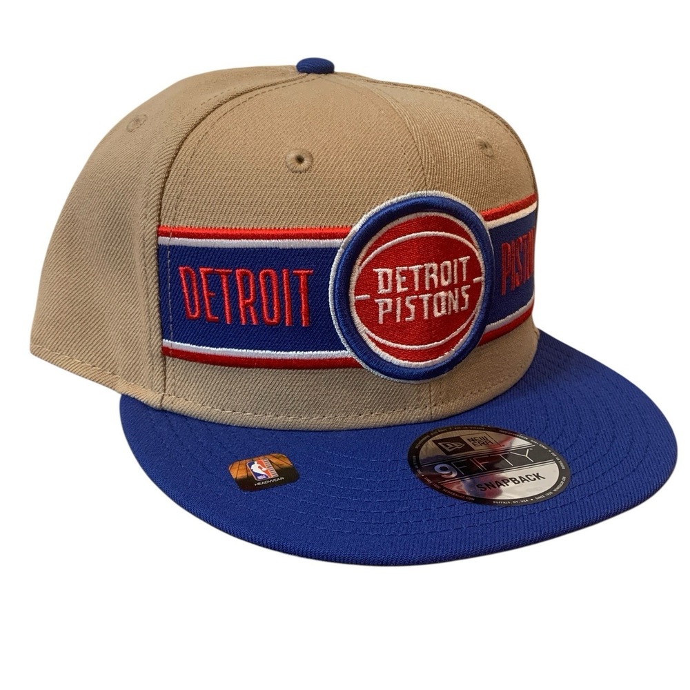 New Era Detroit Pistons NBA Draft 9FIFTY Brown Adjustable Snapback Cap Hat OSFM